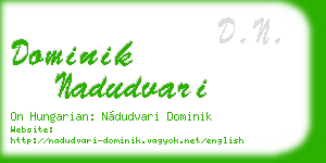 dominik nadudvari business card